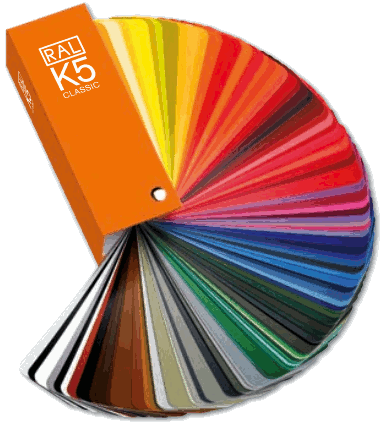 RAL-Farbpaleete mit 213 Farben