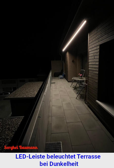 LED beleuchtete Terrassenmarkise