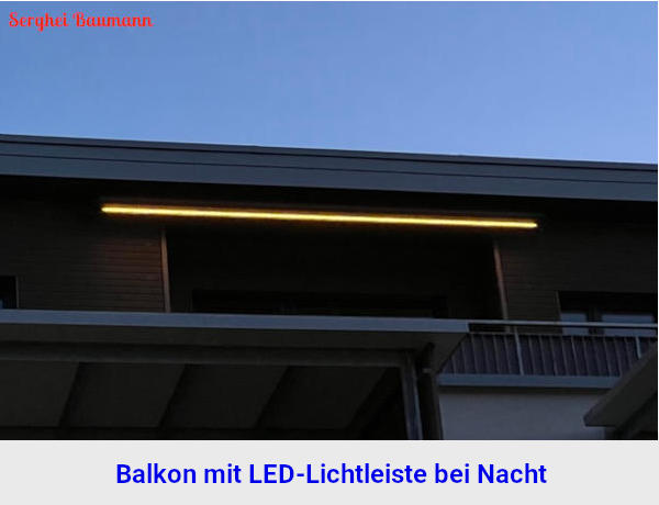 LED beleuchtete Terrassenmarkise