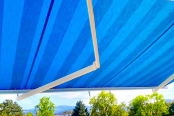 Markisentuch blau-gestreift Markisentuch blau gestreift
